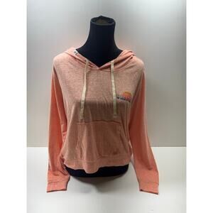 Salt Life Live Salty Women’s Sz Small Long Sleeve Cropped Hoodie Coral Beach